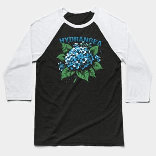 Blue Hydrangea Vintage Design Baseball T-Shirt